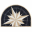 Wycieraczka marynistyczna Wind-Rose Round Blue 1szt. (odporna na UV)