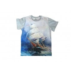 Koszulka dziecięca Statek Grey